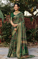 Tribal Grace Crepe Saree For Festive Wear