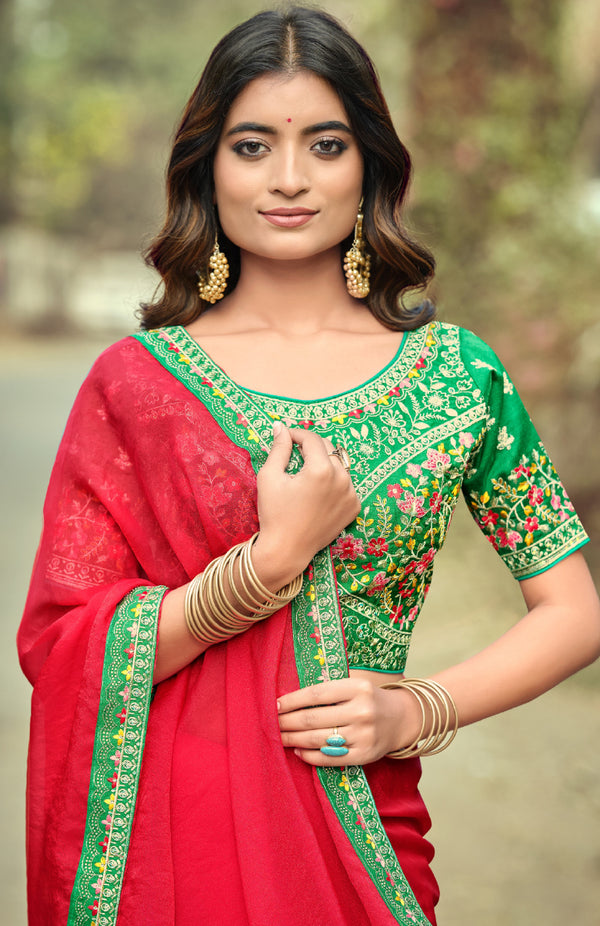 Ruhina Brasso Saree for Festive Wear
