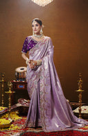 Pallu Silk Cotton Saree For Wedding Wear