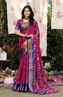 Floral Muse Silk Saree For Festive Wear