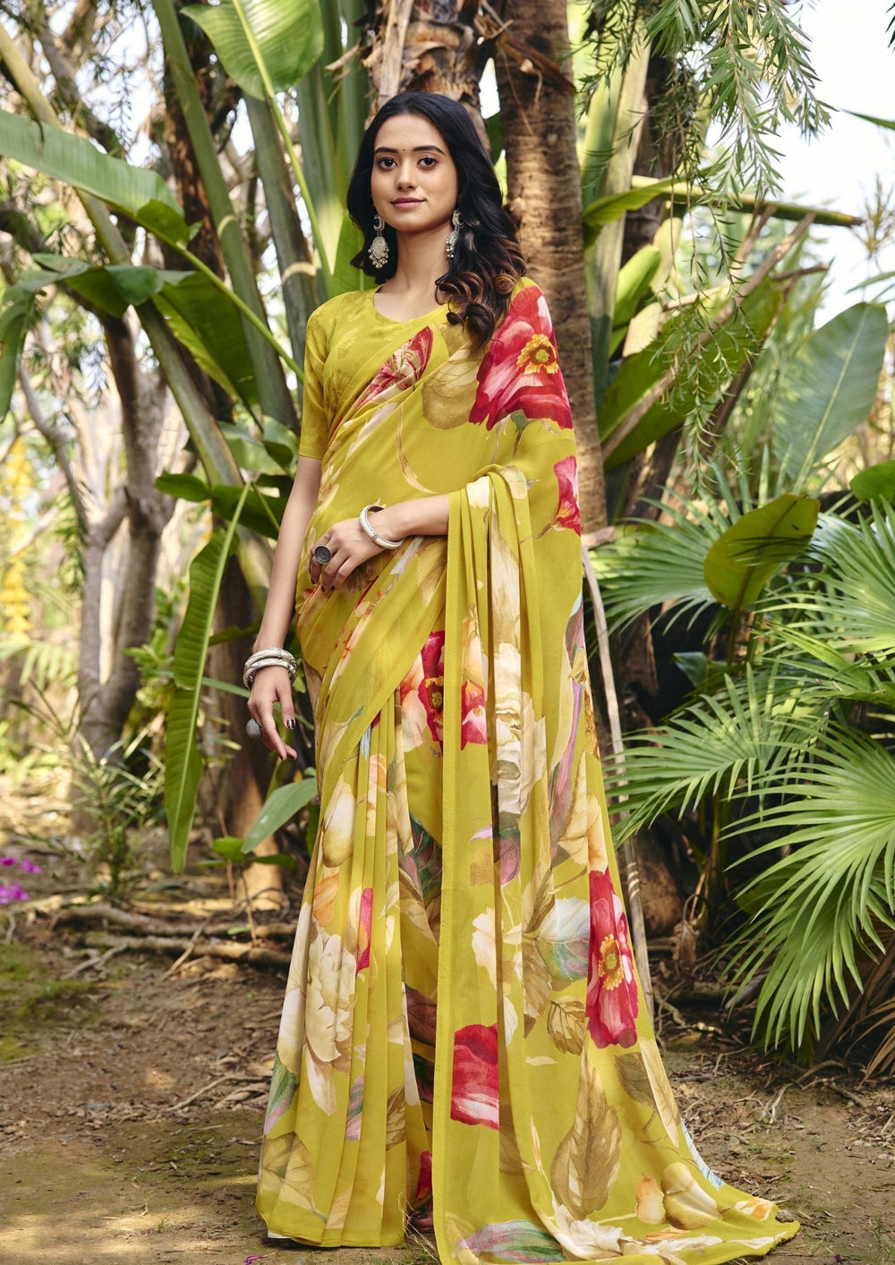 Floriva Georgette Saree for Daily Wear
