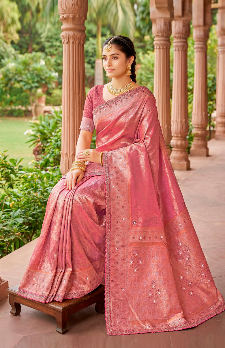 Trinaya Tissue Saree for Festive Wear