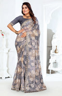 Elegant Multishade Satin Saree for Daily Wear