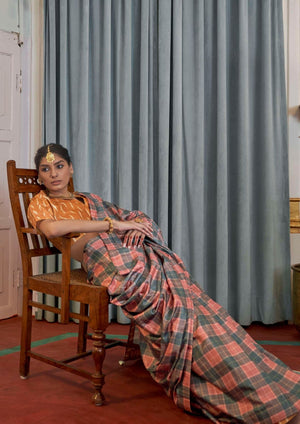 Linobloom Linen Saree for Wedding Wear