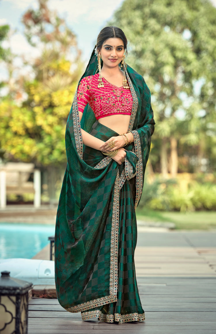 Zerina Satin Saree for Festive Wear