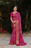 Tribal Grace Crepe Saree For Festive Wear