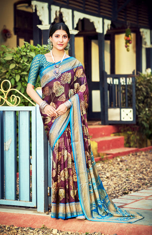 Bloom Brasso Saree For Semi Formal Wear
