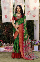 Floral Muse Silk Saree For Festive Wear