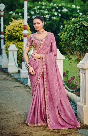 Plainza Satin Saree For Festive Wear