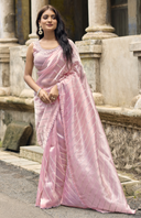 Crystal Grace Organza Saree for Wedding Wear