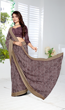 Printiva Crepe Saree For Semi Formal Wear