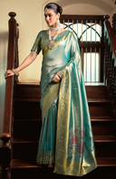 Jarkan Glow Tissue Silk Saree For Festive Wear