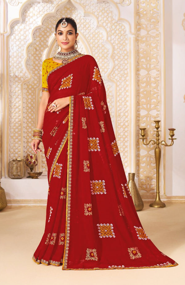 Gathika Georgette Saree For Festive Wear