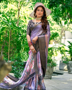 Modern Print Georgette Saree For Semi Formal Wear