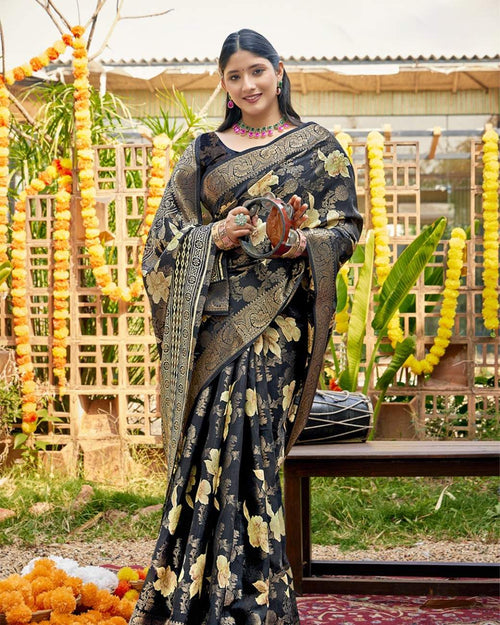 Silk Rosetta Saree For Semi Formal Wear