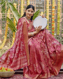 Silk Floral Elina Saree For Semi Formal Wear