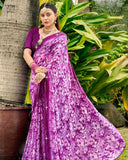 Royal Georgette Saree For Semi Formal Wear