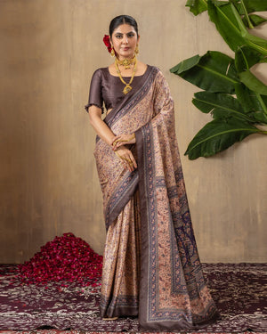 Kashmiri Weave Cotton Saree For Daily Wear