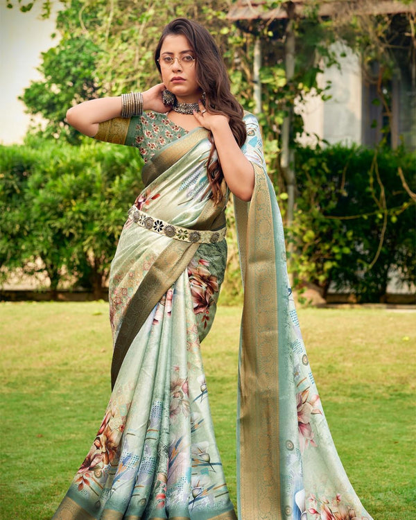 Georgette Pixel Elegance Saree For Semi Formal Wear