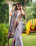 Georgette Pixel Elegance Saree For Semi Formal Wear