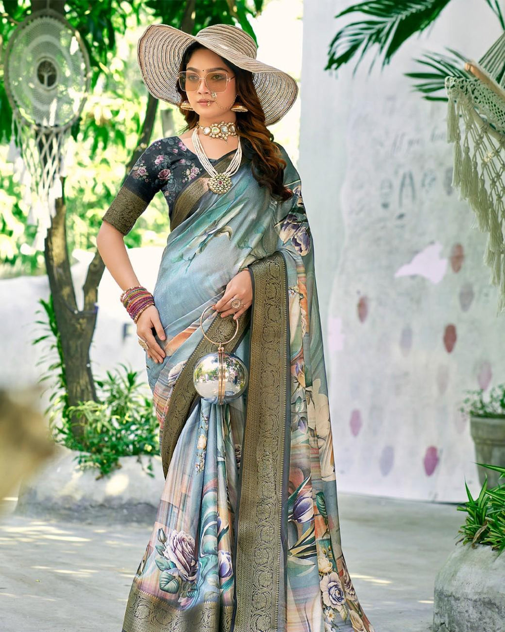 Modern Print Georgette Saree For Semi Formal Wear
