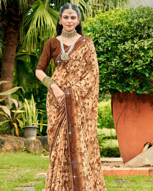 Royal Georgette Saree For Semi Formal Wear