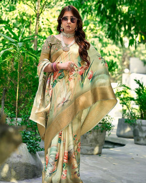 Modern Print Georgette Saree For Semi Formal Wear