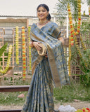 Silk Floral Elina Saree For Semi Formal Wear
