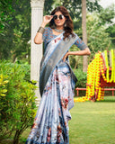 Georgette Pixel Elegance Saree For Semi Formal Wear