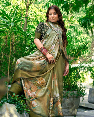 Modern Print Georgette Saree For Semi Formal Wear
