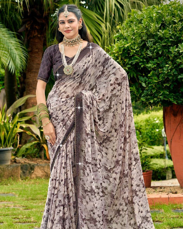 Royal Georgette Saree For Semi Formal Wear
