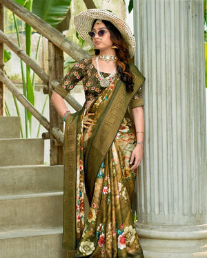 Georgette Digital Grace Saree For Semi Formal Wear