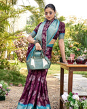 Silk Floric Mist Saree For Semi Formal Wear