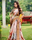 Georgette Pixel Elegance Saree For Semi Formal Wear