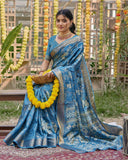 Silk Floral Elina Saree For Semi Formal Wear