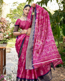 Silk Floric Mist Saree For Semi Formal Wear