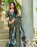 Georgette Digital Grace Saree For Semi Formal Wear
