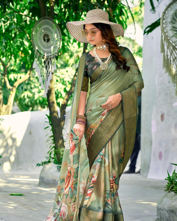 Modern Print Georgette Saree For Semi Formal Wear