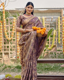 Silk Floral Elina Saree For Semi Formal Wear
