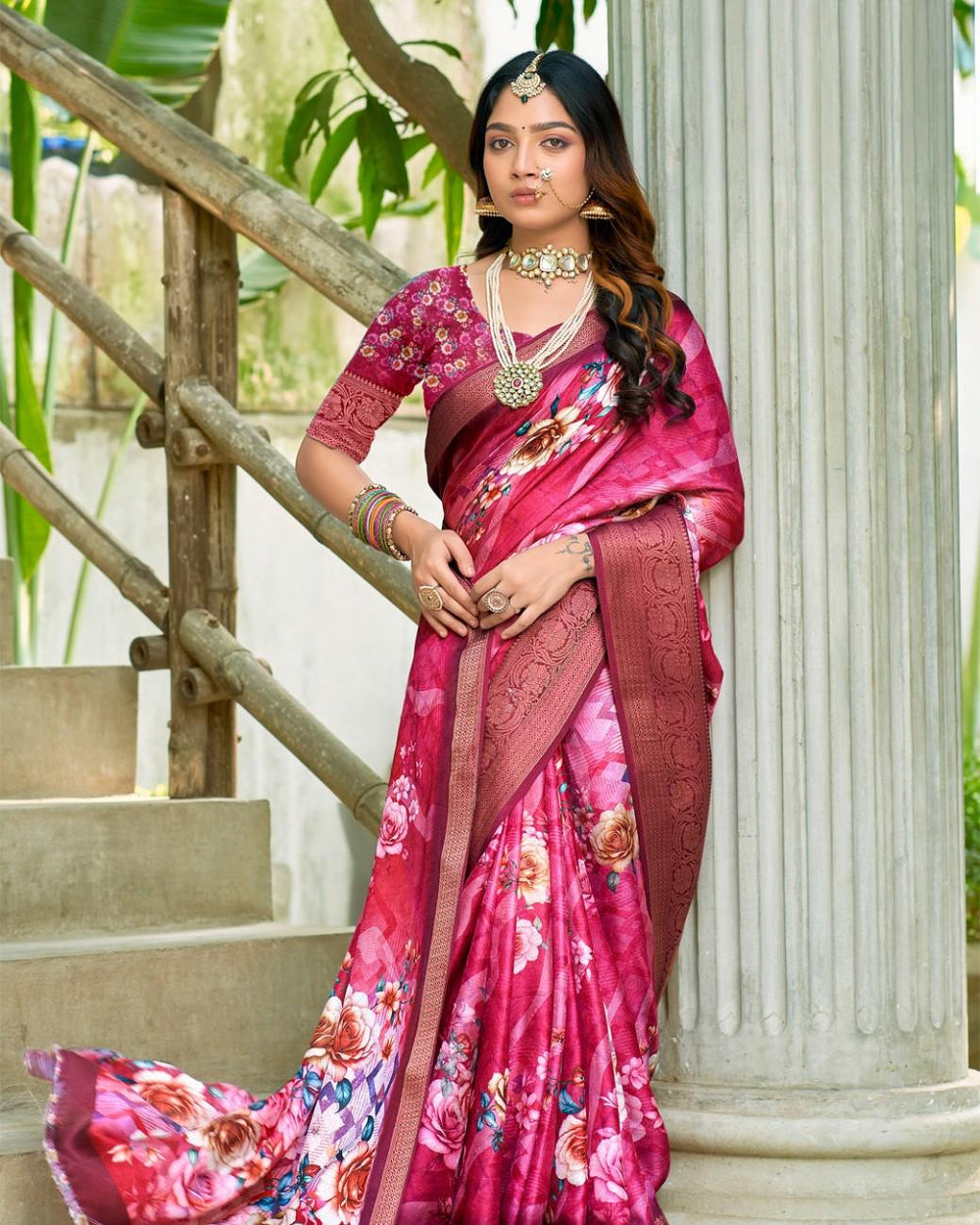 Georgette Digital Grace Saree For Semi Formal Wear