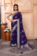 Reshamedge Khadi Georgette Saree For Wedding Wear
