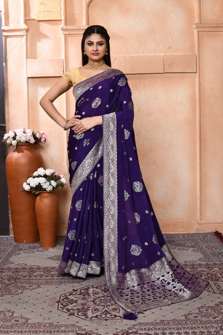 Reshamedge Khadi Georgette Saree For Wedding Wear