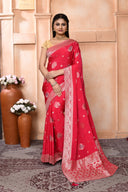 Reshamedge Khadi Georgette Saree For Wedding Wear