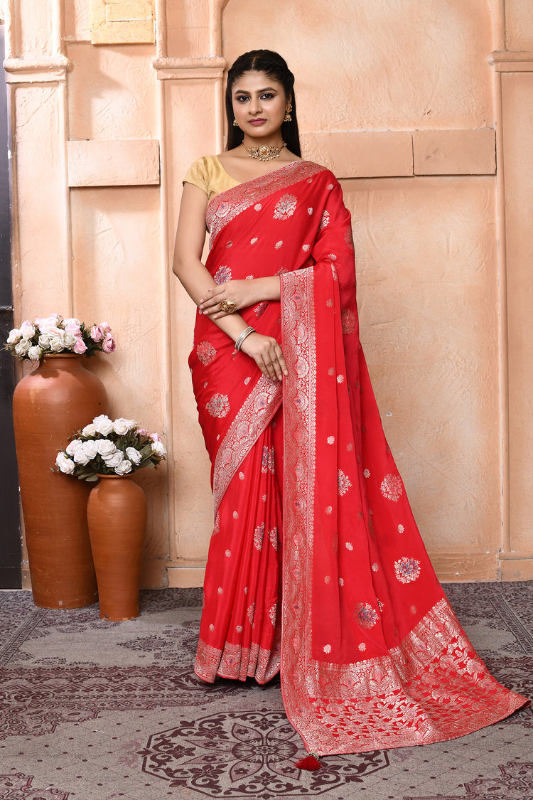 Reshamedge Khadi Georgette Saree For Wedding Wear