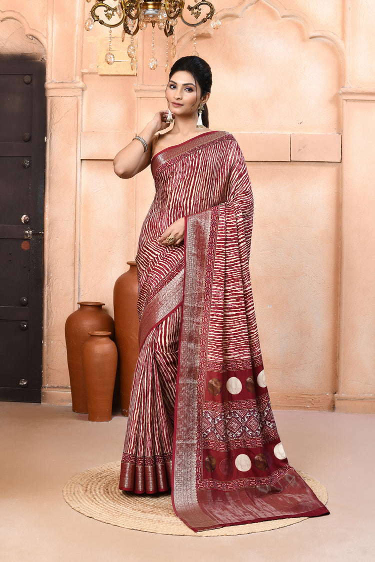 Zaribloom Soft Silk Saree For Semi Formal Wear