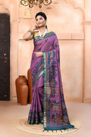 Dupion Zaricanvas Cotton Saree For Semi Formal Wear