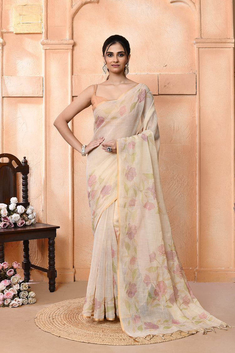 Linen Aarigrace Saree For Festive Wear