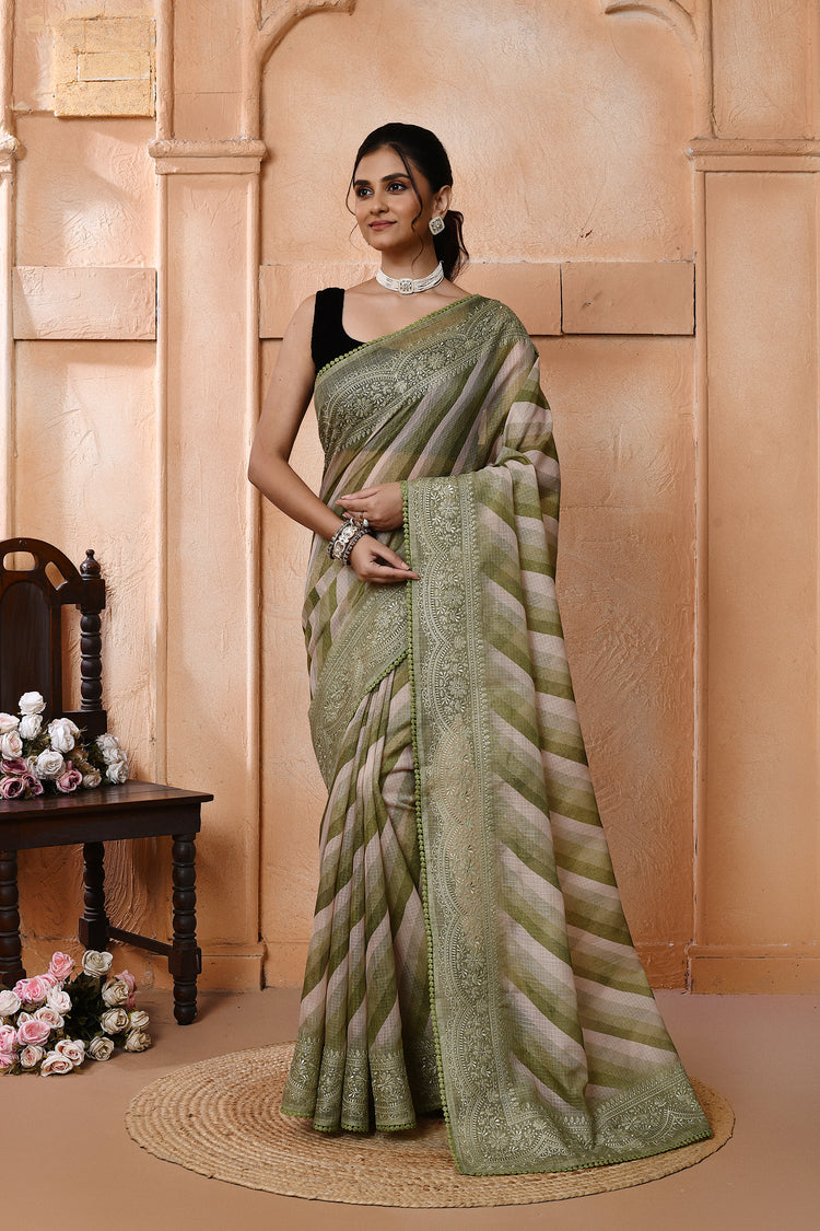 Reshamcharm Supernet Cotton Saree For Festive Wear