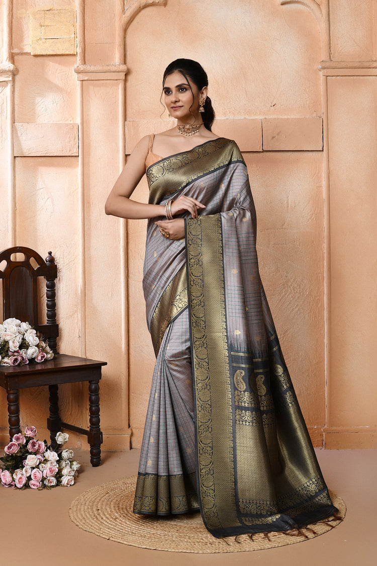 Rawcheck Zarigrace Silk Saree For Festive Wear