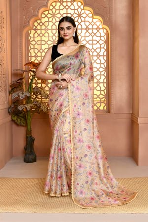 Printnet Aura Silk Cotton Saree For Semi Formal Wear